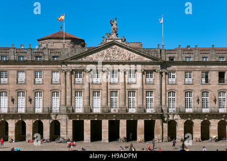 Rajoy Palast Sitz des Rathauses und der Vorsitz der Xunta de Galicia, Santiago De Compostela, La Coruña Provinz, Spanien Stockfoto