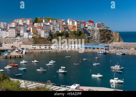 Panoramablick neben dem Meer, Malpica de Bergantiños, La Coruña Provinz, Region Galicien, Spanien, Europa Stockfoto