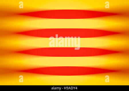 Catalonia Flagge, Hintergrund, Textur, verschwommenes Bild Stockfoto