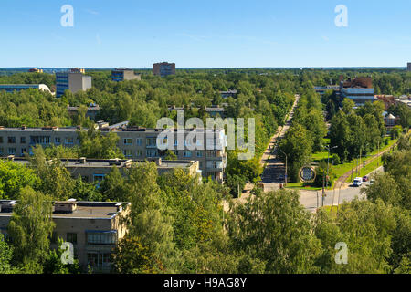 Blick auf die Skyline der Stadt an Tagesstunden. Stockfoto