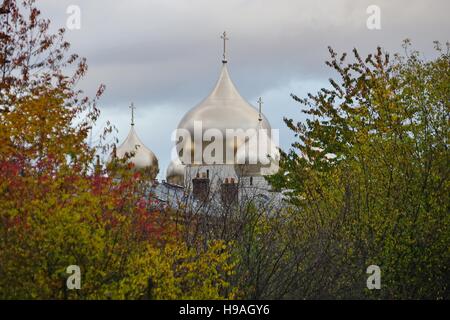 Die russische orthodoxe Kirche in der Nähe des Quai Branly und den Eiffelturm in Paris, den Spitznamen Saint Vladimir Stockfoto