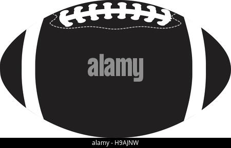 Amerikanischer Fußball-Ball schwarz Stock Vektor