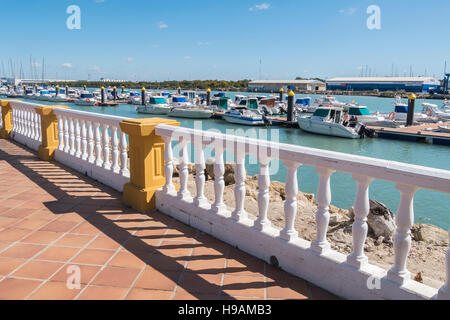 Boardwalk Puntilla, El Puerto de Santa María, Cádiz, Andalusien, Spanien Stockfoto