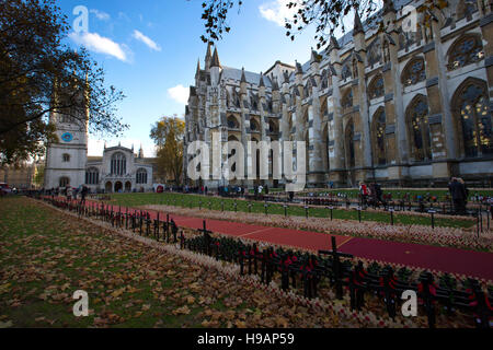 Das Feld der Erinnerung an Westminster Abbey, Garden of Remembrance, Westminster, London, England, UK Stockfoto