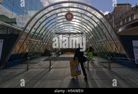 Glasgow u-Bahn oder U-Bahn-Eingang zum Bahnhof St. enoch Stockfoto