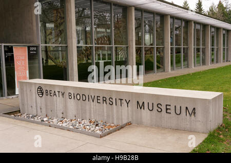 Beaty Biodiversität Museum Gebäude auf dem Campus der Universität von British Columbia, Vancouver, Kanada Stockfoto