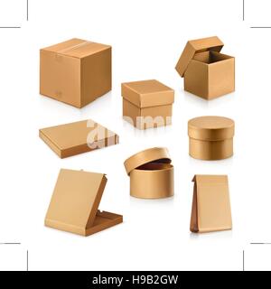 Set-Karton-Boxen, Vektor Stock Vektor