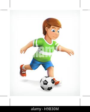 Kleine Fußballspieler, Vektor icon Stock Vektor