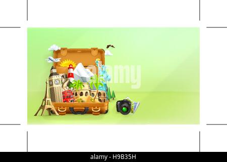 Reisen, Hintergrund, Vektor-illustration Stock Vektor