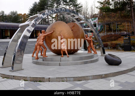 Ostdeutschland-Denkmal am dritten Infiltration Tunnel in DMZ-Bereich von Südkorea Stockfoto