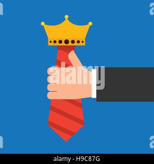 Feier glücklich Väter Tag Hand halten Krawatte Vektor Illustration Eps 10 Stock Vektor