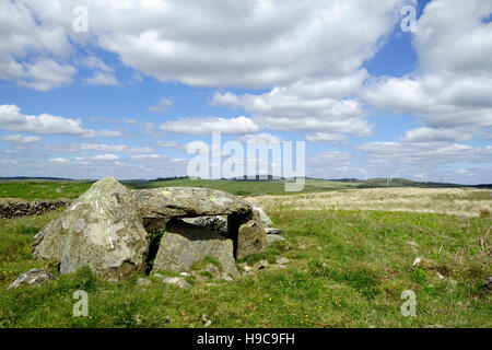 Kilhern neolithischen Chambered Cairn, Dumfries and Galloway, Schottland, Großbritannien Stockfoto