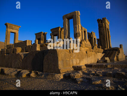 Der Tachara Palast von Darius der große in Persepolis, Fars Provinz, Marvdasht, Iran Stockfoto