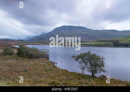 Stürmischen Nachmittag über Cregennan Seen, Gwynedd, Snowdonia Nationalpark, North Wales, UK Stockfoto