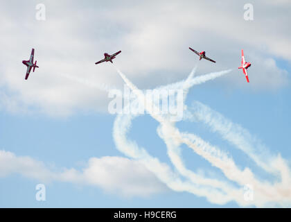 Kanadische Kräfte 431 Air Demonstration Squadron, die Snowbirds im Flug Stockfoto