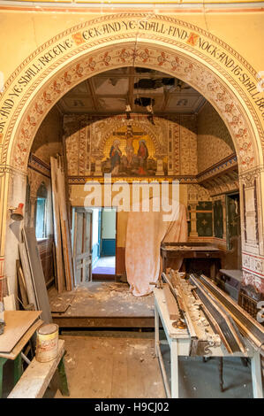 Im Inneren der Greco-palladianischen Burg Goring, Grade 1 aufgeführten Landhaus in der Nähe von Worthing, West Sussex. Stockfoto