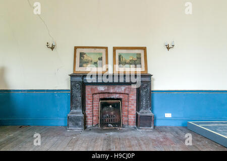 Im Inneren der Greco-palladianischen Burg Goring, Grade 1 aufgeführten Landhaus in der Nähe von Worthing, West Sussex. Stockfoto