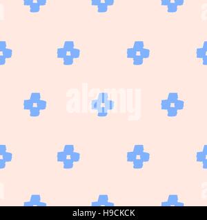 Hand gezeichnete nahtlose Kreuz Formen Muster in Lavendel und Pastellrosa. Moderne Textilien, Wandkunst, Geschenkpapier, Tapetendesign. Stock Vektor