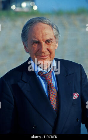 Deutscher Wis und Entertainer Harald Juhnke, Deutschland 1990er Jahre. Deutsche Schauspieler und Moderator Harald Juhnke, Deutschland 90er Jahre. Stockfoto