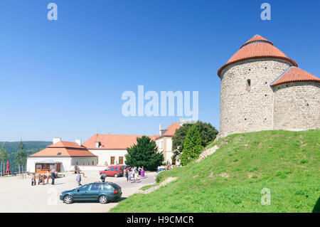 Znojmo (Znaim): Burg und Rotunde von St. Catherine, Jihomoravsky, Südmähren, Süd-Mähren, Tschechische Stockfoto