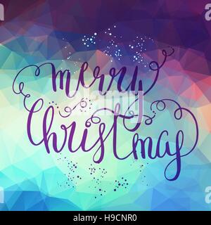 Frohe Weihnachten-Schriftzug-Postkarte Stock Vektor