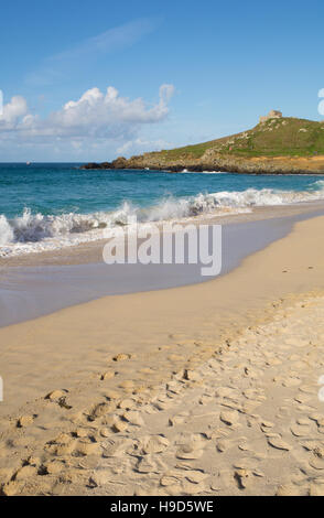 Porthmeor Beach in St. Ives, Cornwall, England. Stockfoto