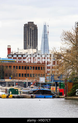 City Road Becken, Regent's Canal, Islington, London, UK Stockfoto