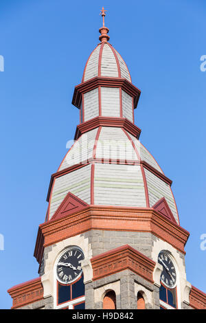 Der Uhrturm von das Pulaski County Courthouse in Little Rock, Arkansas. Stockfoto