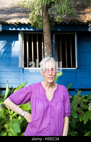 Australische hotelier Narelle McMurtrie an ihrer Langkawi Resort Bon Ton, Malaysia. Stockfoto