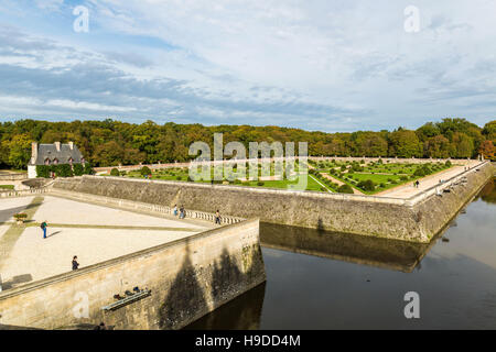 Dianes Gärten, 'Château de Chenonceau' Burg (Zentralfrankreich). Stockfoto