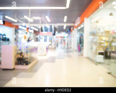 Abstrakte unscharfen Hintergrund Einkaufszentrum Halle Stockfoto
