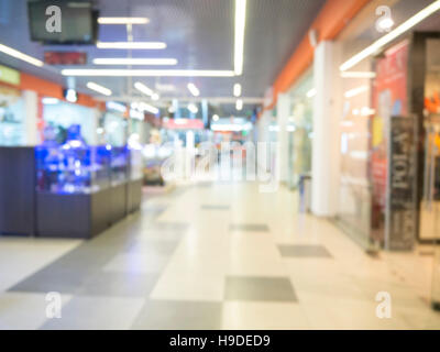 Abstrakte unscharfen Hintergrund Einkaufszentrum Halle Stockfoto