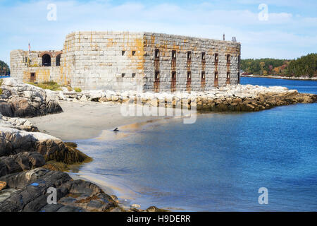 Fort Popham in Phippsburg Maine, New England Stockfoto
