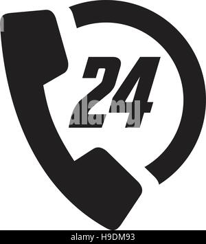 Anrufsymbol 24 Stock Vektor