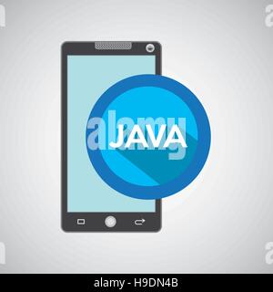 Smartphone Programmierung Web Java Vektor Illustration Eps 10 Stock Vektor