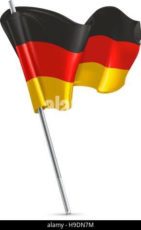 Flagge von Deutschland 3d Vektor Icon Stock Vektor