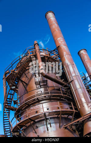 Seattle WA USA Gas Works Park, industrielle Reste Stockfoto