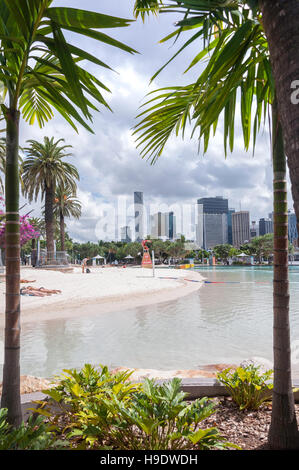 Straßen Beach, South Bank Parklands, South Bank, Brisbane, Queensland, Australien Stockfoto