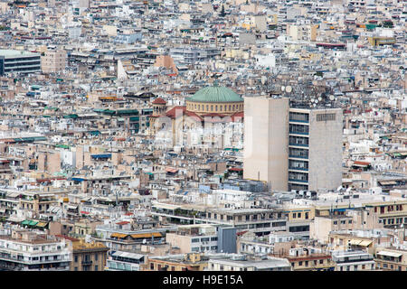 Luftaufnahme von Athen. Athen ist die Hauptstadt von Griechenland und es ist eine der ältesten Städte der Welt Stockfoto