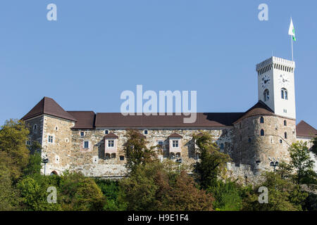 LJUBLJANA, Slowenien - 24. September 2016: Ljubljana Schloss, Slowenien, Europa. Stockfoto