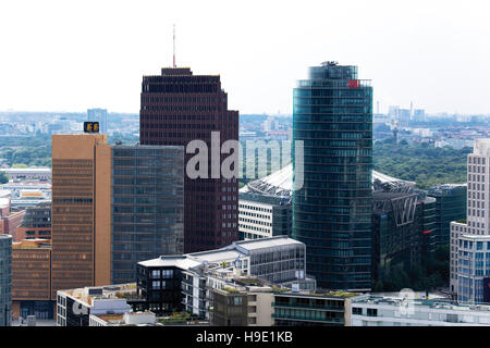 Der Potsdamer Platz, Luftaufnahme, Berlin Stockfoto
