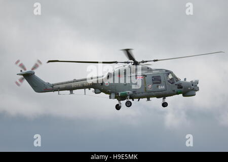 Königliche Marine Westland Lynx HMA.8 ZD257 Hubschrauber an Biggin Hill Airshow 2014 Stockfoto