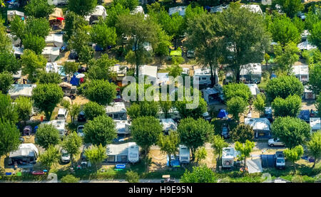 Luftaufnahme, Camping La Quercia Lazise, Wohnwagen, Gardasee, Lago di Garda, Lazise, Nord-Italien, Veneto, Italien, IT Europe Stockfoto