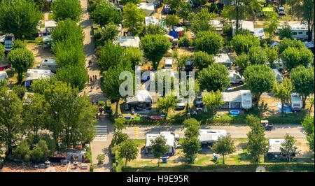 Luftaufnahme, Camping La Quercia Lazise, Wohnwagen, Gardasee, Lago di Garda, Lazise, Nord-Italien, Veneto, Italien, IT Europe Stockfoto