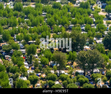 Luftaufnahme, Camping La Quercia Lazise, Wohnwagen, Gardasee, Lago di Garda, Lazise, Nord-Italien, Veneto, Italien, IT Europe Stockfoto