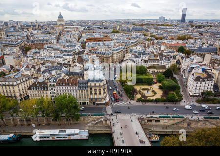 aerial view over Paris, France Stockfoto