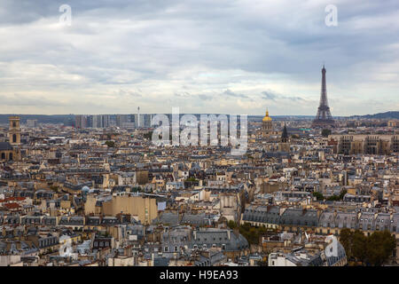 Blick über die Stadt von Paris, Frankreich Stockfoto