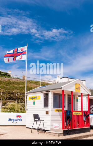 Die Rettungsschwimmer am Strand Hütte in Southwold, Suffolk, England, Großbritannien, Uk Stockfoto