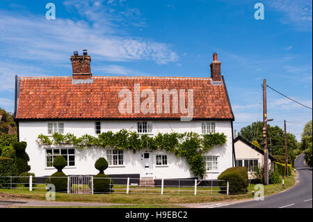 Ein hübsches Landhaus in Fressingfield, Suffolk, England, Großbritannien, Uk Stockfoto