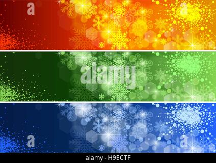 Satz von Weihnachten Banner Stock Vektor